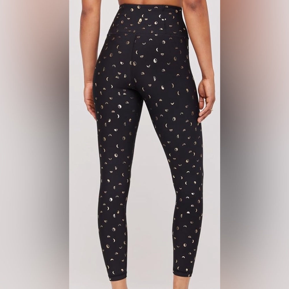 Spiritual Gangster Womens High Waisted 7/8 Moon Phase Gold Foil. Medium. NWT.